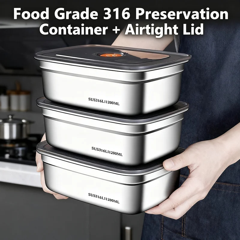 Caixa Bento de Aço Inoxidável  - Food Storage Oven Safe avaliação e preço