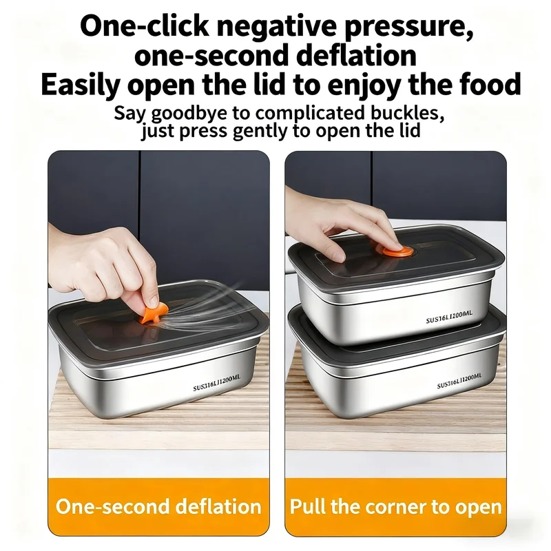 Caixa Bento de Aço Inoxidável  - Food Storage Oven Safe avaliação e preço