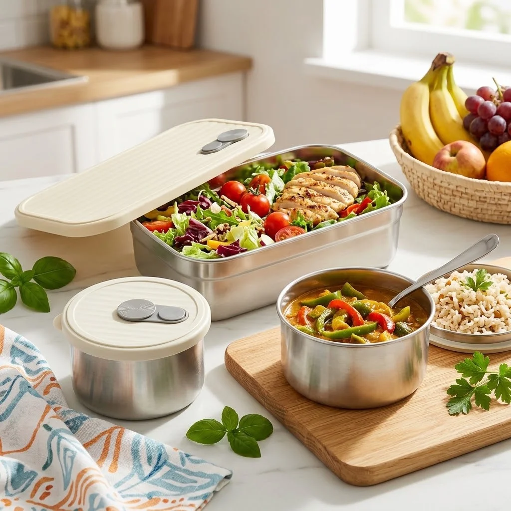 Conjunto de lancheiras de aço  - Food Storage Oven Safe avaliação e preço