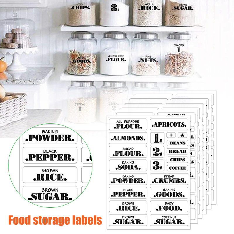 Etiqueta impermeável do frasco - Food Storage Labels avaliação e preço